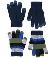 Molo Gloves - 2-Pack - Knitted - Kei - Dark Denim