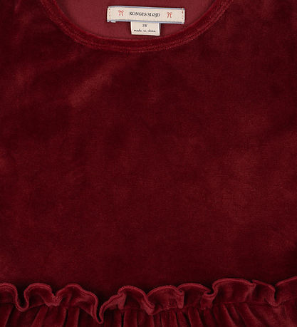 Robe - velours Konges Sløjd - Jingle Dress - Rouge Dahlia