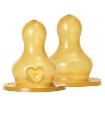 BIBS Bottle teat - 2-Pack - Slow Flow - Natural Rubber