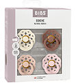 BIBS Böhmen Schnuller - Gr. 2 - 4er-Pack - Rund - Ivory/Blush/Wo