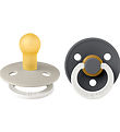 BIBS Colour Natsutter - Str. 2 - 2-pak - Rund - Sand/Iron GLOW