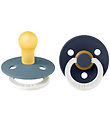 BIBS Colour Glowing Pacifiers - Size 2 - 2-Pack - Round - Petrol