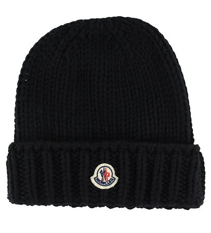 Moncler Beanie - Wool - Black