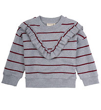 Petit Piao Peysa - Light Grey Melange Stripe
