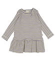 Petit Piao Dress - Rib - Modal - Dusty Violet/Dark Off White