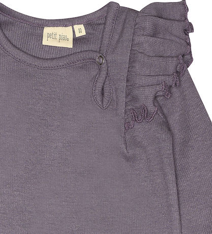 Petit Piao Bodysuit L/æ - Rib - Modal - Dusty Violet