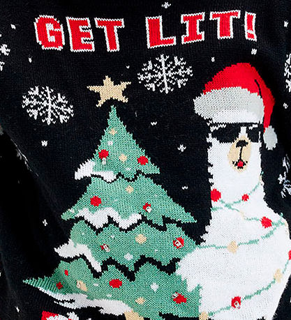 Jule-Sweaters Blouse w. Light - Get Lit - Black
