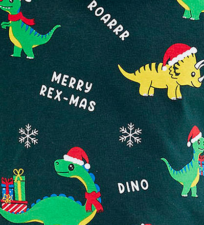 Jule-Sweaters Pyjama Set - Dino Christmas - Green