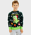 Jule-Sweaters Blússa - Sweet Jólin Dino - Grænt