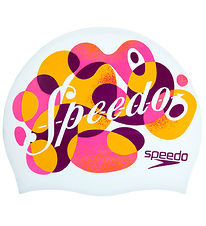 Speedo Swim Cap - Junior - Silicone - White/Orange