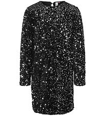 Vero Moda Girl Kleid - VmBella - Black/Silberne Pailletten