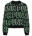 Kids Only Blouse - Knitted - KogPunk - Black/Green Bee/Laurel Gr