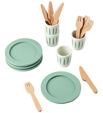Sebra Holztoys - Geschirr-Set bis 4 - Grün