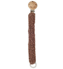 Smallstuff Pacifier Clip - Wool - Rose Brown