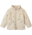 Name It Fleece Jacket - NmnMagot - Fog/Oranges