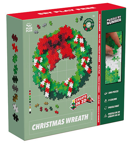 Plus-Plus Puzzle Town Number - 500 pcs - Christmas Wreath