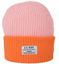 Lil'Boo Copenhagen Mössa - Stickad - Mysigt Beanie - Rosa/Orange