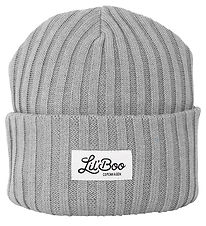 Lil'Boo Copenhagen Mössa - Stickad - Ull - Light Grey Melange