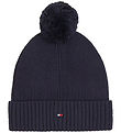 Tommy Hilfiger Beanie - Knitted - Essential Pom Pom - Space Blue