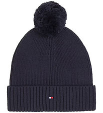 Tommy Hilfiger Mütze - Strick - Essential Pom Pom - Space Blue
