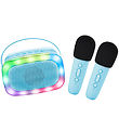 Lalarma Speaker w. 2 Microphones - Wireless - Karaoke - Blue