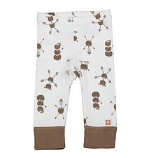 Katvig Leggings - Off White m. Kastanienfiguren