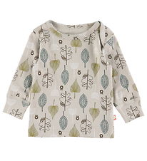 Katvig Bluse - Beige m. Blätter