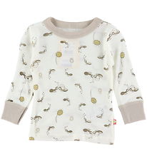 Katvig Bluse - Wolle - Off White m. Ameisen