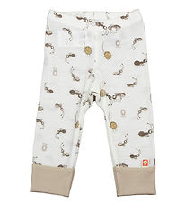 Katvig Leggings - Wolle - Off White m. Ameisen