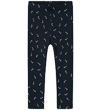 Name It Leggings - Rib - NmnDab - Dark Sapphire m. Weihnachtsstä