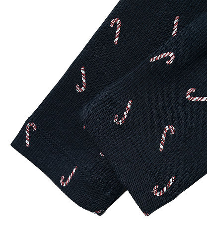 Name It Leggings - Rib - NmnDab - Dark Sapphire w. Christmas sti