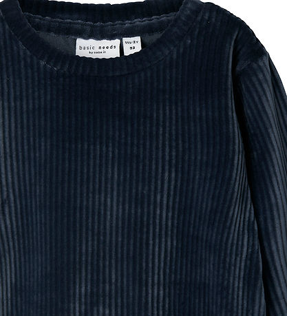 Blouse Name It - Velours Côtelé - Recadré - NmfVeloa - Dark Sapp