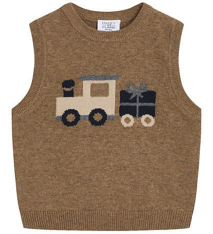 Hust and Claire Waistcoat - Knitted - Perry - Coffee Melange