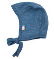 Bonnet de Bébé Joha - Laine - 2 Couches - Denim Bleu