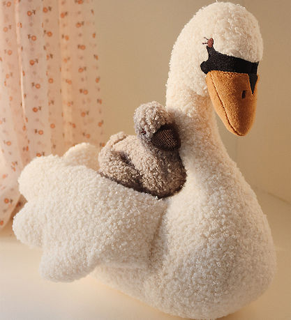 Konges Sløjd Soft Toy w. Music - Swan - 26 cm - Off White