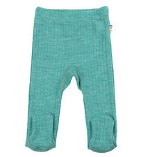 Joha Leggings w. Feet - Wool - Green