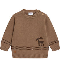 Hust and Claire Blouse - Gebreid - Pilou - Koffiemelange