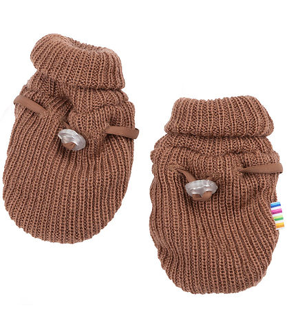 Joha Mittens - Wool - Knitted - 2-layer - Brown