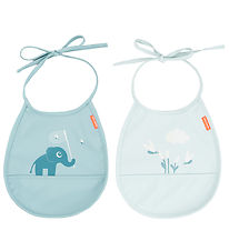 Done by Deer Bib - PU - 2-Pack - Elphee Blue
