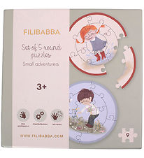 Filibabba Jigsaw Puzzle-Set - Round - 5x9 Bricks - Little Advent