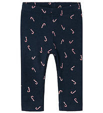 Name It Leggings - Rib - NbnDab - Dark Sapphire m. Weihnachtsstä