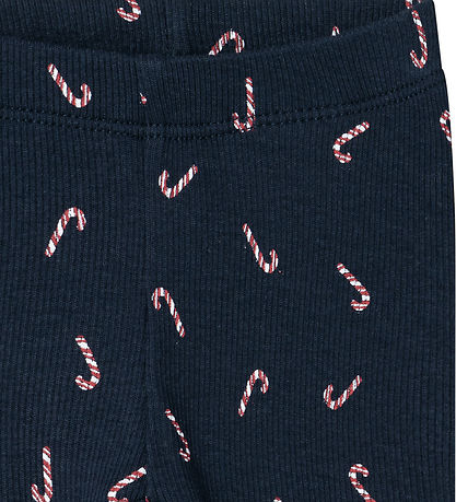 Name It 레깅스 - 갈비뼈 - NbnDab - 다크 사파이어 포함 크리스마스 트리