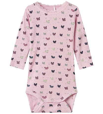 Name It Bodysuit L/æ - Rib - NbfRibow - Corsage w. Bows