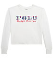 Polo Ralph Lauren Genser - Beskåret - Hvit m. Broderi
