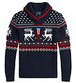 Polo Ralph Lauren Blússa - Bómull/Ull - Dökkblátt M. Mynstur