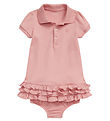 Polo Ralph Lauren Dress w. Bloomers - Pink w. Ruffles