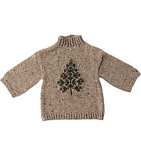 Maileg Julesweater för tomtepojke - Stl.6 - Beige/julgran