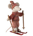 Maileg Winter mouse w. Ski - Big sister - Rose