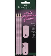 Faber-Castell Bleistiftset - Laptoptasche - 5 Teile - Rosa
