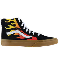 Vans Shoes - Sk8-HI Zip - Flame Black/Rubber